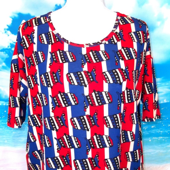 LulaRoe Patriotic Classic Tee XS - Picture 3 of 7